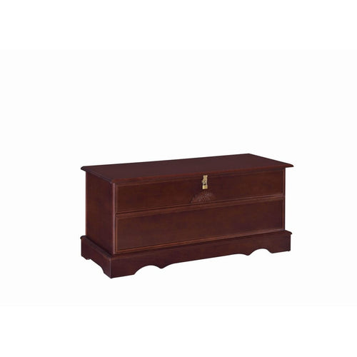 Traditional Chest | Lift Top | Carved Details | Dark Brown