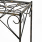 Scrolled Metal Frame Plant Stand with Square Top Large Black By Casagear Home BM216725