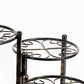 3 Tier Heart Clover Design Round Top Metal Plant Stand Black By Casagear Home BM216727