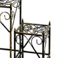 Lattice Cut Square Top Plant Stand with Tubular Legs Set of 3 Black By Casagear Home BM216731