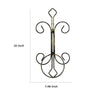 Metal Single Pot Wall Planter Decor with Scrolled Design Black And Gold By Casagear Home BM216740