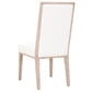 Armless Dining Chair with Wooden Legs Set of 2 White and Brown By Casagear Home BM217385