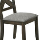 Open Cross Back Wooden Side Chair Set of 2 Brown & Beige By Casagear Home BM218003