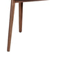 Mid Century Triangular Corner Table with Grain Details Walnut Brown By Casagear Home BM218126