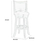 Curved Swivel Barstool with Leatherette Padded Seating Brown and Black By Casagear Home BM218129