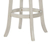 Curved X Shaped Back Swivel Barstool with Fabric Padded Seating White By Casagear Home BM218132