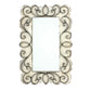 22" X 33" Scrolled Edge Wall Mirror, White By Casagear Home