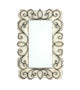 22" X 33" Scrolled Edge Wall Mirror, White By Casagear Home