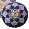 2 Piece Decorative Accent Throw Pillow Set Embroidery Cotton Saffron Orange Blue By Casagear Home BM218879