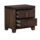 23 2-Drawer Nightstand with Antique Handles Brown By Casagear Home BM219013