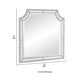 40 Wooden Frame Mirror with Clipped Corners Silver By Casagear Home BM219051