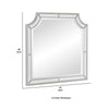 40 Wooden Frame Mirror with Clipped Corners Silver By Casagear Home BM219051