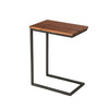 Wooden End Table with Rectangular Top, Brown and Black By Casagear Home