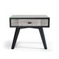 Wooden Nightstand with Rough Sawn Texture, Gray By Casagear Home
