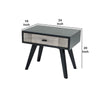 Wooden Nightstand with Rough Sawn Texture Gray By Casagear Home BM219287