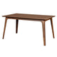 Wood Table | Angled Block Legs | Natural Grain Texture | Brown
