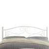 Metal Full Size Platform Bed with Scrollwork Details White By Casagear Home BM219738