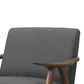 Wooden Accent Chair with Fabric Cushioned Seating Gray By Casagear Home BM219775