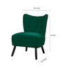 Armless Accent Chair with Button Tufted Flared Back Green By Casagear Home BM219777