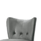 Armless Accent Chair with Button Tufted Flared Back Gray By Casagear Home BM219778