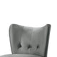 Armless Accent Chair with Button Tufted Flared Back Gray By Casagear Home BM219778