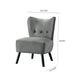 Armless Accent Chair with Button Tufted Flared Back Gray By Casagear Home BM219778