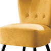 Armless Accent Chair with Button Tufted Flared Back Yellow By Casagear Home BM219781
