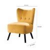 Armless Accent Chair with Button Tufted Flared Back Yellow By Casagear Home BM219781