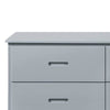 32 Wooden Dresser with 6 Drawers and Recessed Handles Gray By Casagear Home BM219868