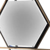 32 Hexagon Wall Mirror with Star Frame Champagne Gold By Casagear Home BM219879