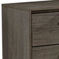 23 2-Drawer Wooden Nightstand with Bar Handles,Gray & Brown By Casagear Home BM219894