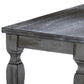 18 Rectangular Wooden Bench with Square Baluster Legs Gray By Casagear Home BM219913
