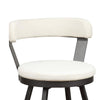 25 Leatherette Counter Chair with Metal Legs,Set of 2,White By Casagear Home BM219933