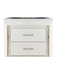 28 Wooden Nightstand with 2 Drawers and LED White By Casagear Home BM219986