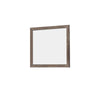 Transitional Mirror | Square Wood Frame | Textured Details | Brown