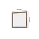 39.5 Square Wood Frame Mirror with Textured Details Brown By Casagear Home BM219990