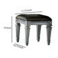 19 Acyrlic Crystal Accented Leatherette Vanity Stool Gray By Casagear Home BM220011