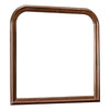 Wood Frame Mirror | Arched Molded Design | Cherry Brown & Silver