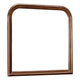Wood Frame Mirror | Arched Molded Design | Cherry Brown & Silver