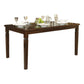 60" Rectangular Wooden Dining Table with Tapered Legs, Oak Brown By Casagear Home