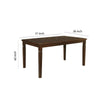 60 Rectangular Wooden Dining Table with Tapered Legs Oak Brown By Casagear Home BM220101