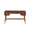 51 3-Drawer Writing Desk with Splayed Legs Walnut Brown By Casagear Home BM220116