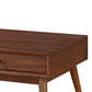 48 2-Drawer Coffee Table with Splayed Legs Walnut Brown By Casagear Home BM220118