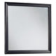 Wooden Frame Mirror with Mounting Hardware, Black and Silver By Casagear Home