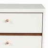 26 2-Drawer Nightstand with Angled Legs White and Brown By Casagear Home BM220496