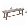 60 Farmhouse Dining Bench with Slanted Trestle Base Brown By Casagear Home BM220511