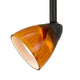 Track Light Head | Glass Shade | Metal Frame | Yellow & Dark Bronze