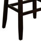 30.5 Wooden Stool with Saddle Seat Set of 2 Black & Brown By Casagear Home BM221551