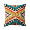 18 x 18 Square Cotton Accent Throw Pillow, Aztec Tribal Inspired Pattern, Trimmed Fringes, Multicolor By The Urban Port