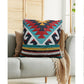 24 x 24 Square Handwoven Cotton Dhurrie Accent Throw Pillow, Aztec Kilim Pattern, Tassels, Multicolor By The Urban Port
